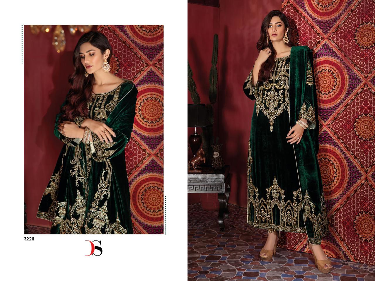 Deepsy Velvet 23 Velvet Embroidery Wedding Salwar Suits
